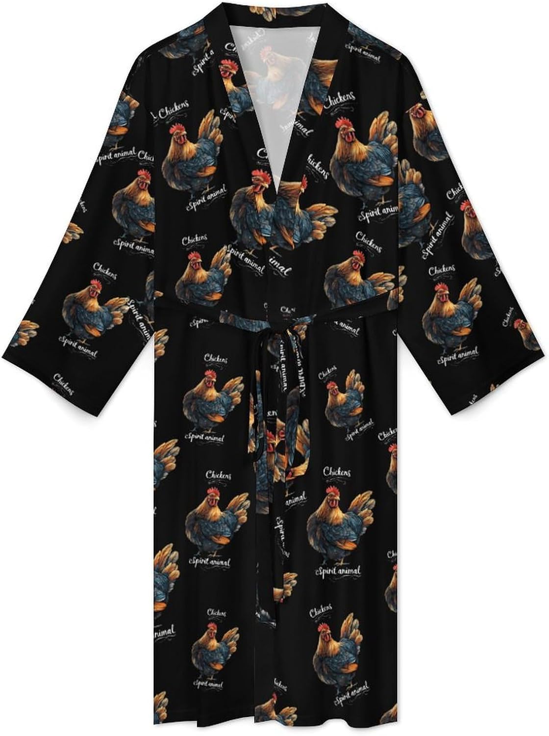 Chickens Are My Spirit Mens Robe Long Bathrobe for Women Bath Robes Lightweight Soft Printed Sleepwear