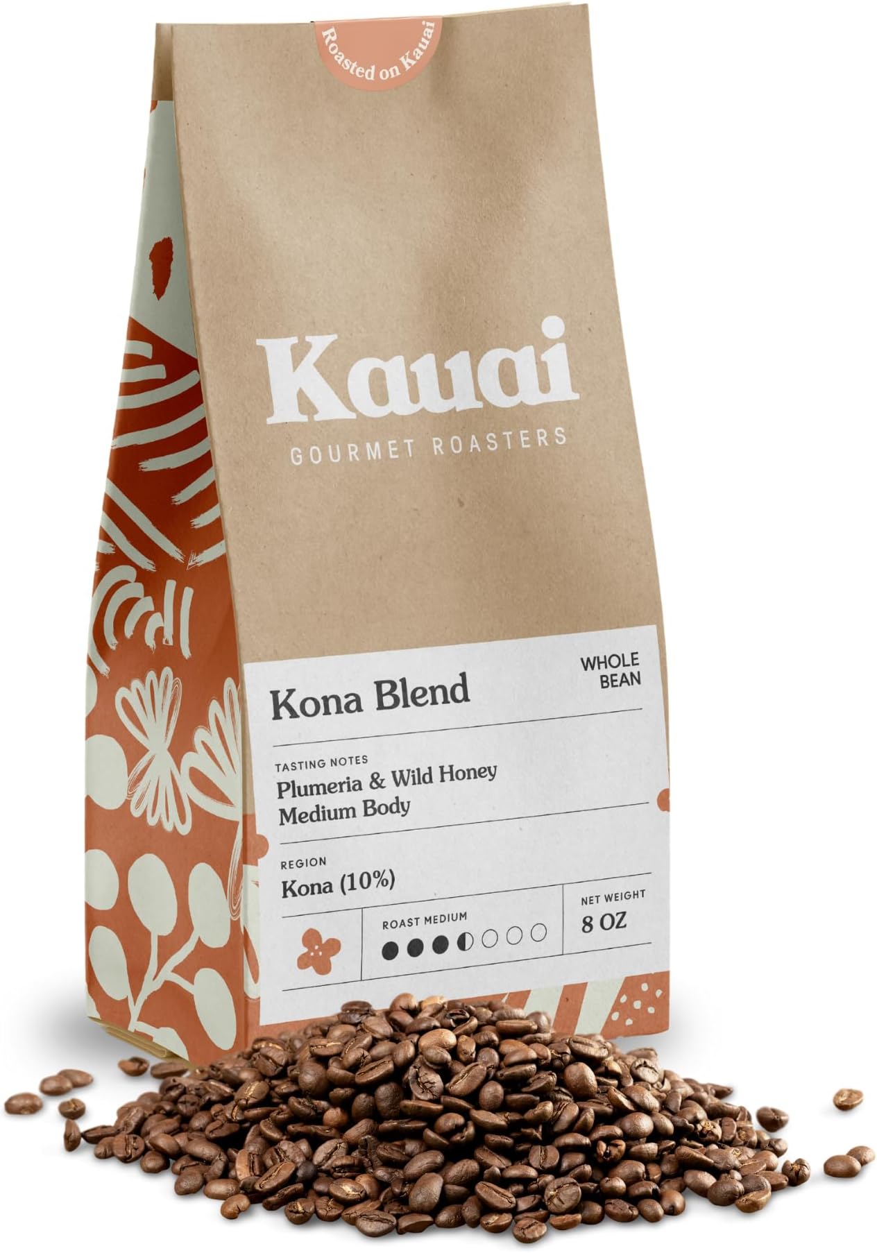 Kauai Whole Bean and Ground Coffee Bundle Arabica Coffee from Hawaii with Vanilla