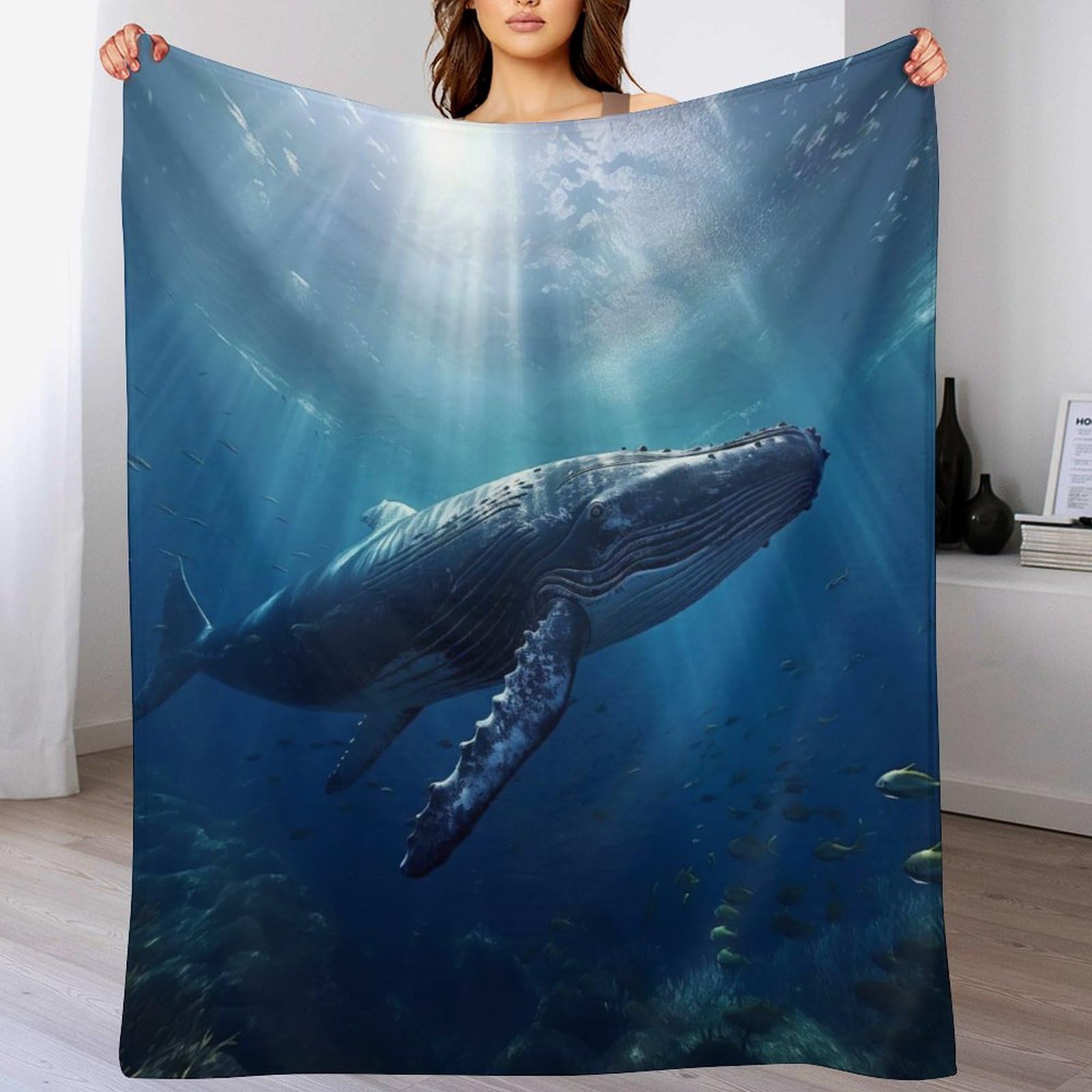 Couverture polaire baleine contre le froid pour des nuits douces au lit