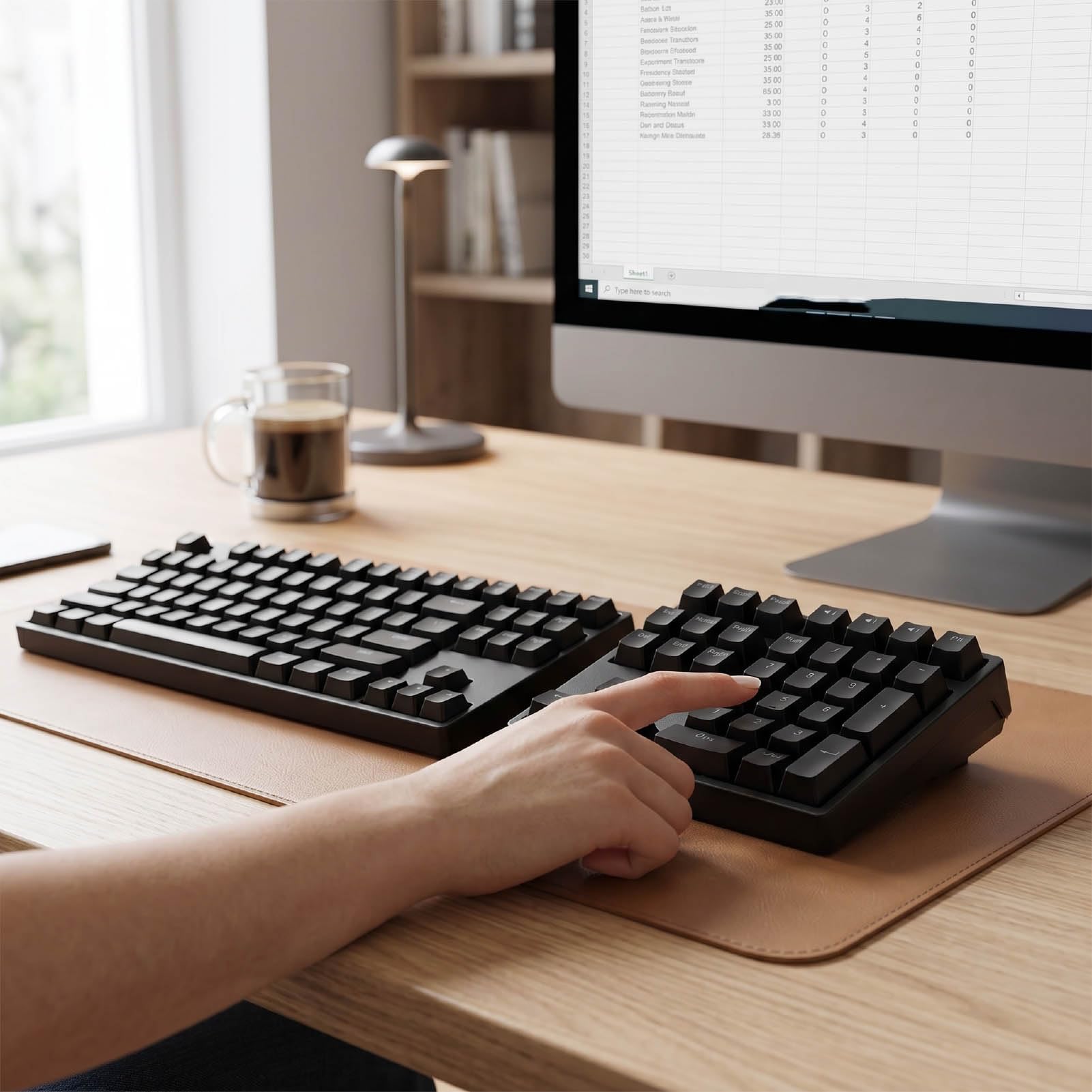 XUMIUZIY Tastierino Numerico Cablato, Tastierino Numerico Meccanico con Retroilluminazione RGB, Copritasti PBT, Interruttore Rosso Sostituibile a Caldo, Silenzioso, Num