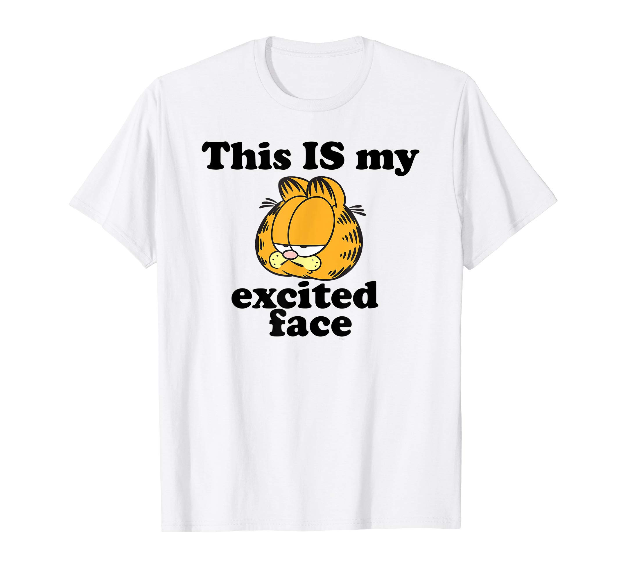 GarfieldThis Is My Excited Face Sarcastic Cartoon Cat T-ShirtOEKO-TEX STANDARD 100