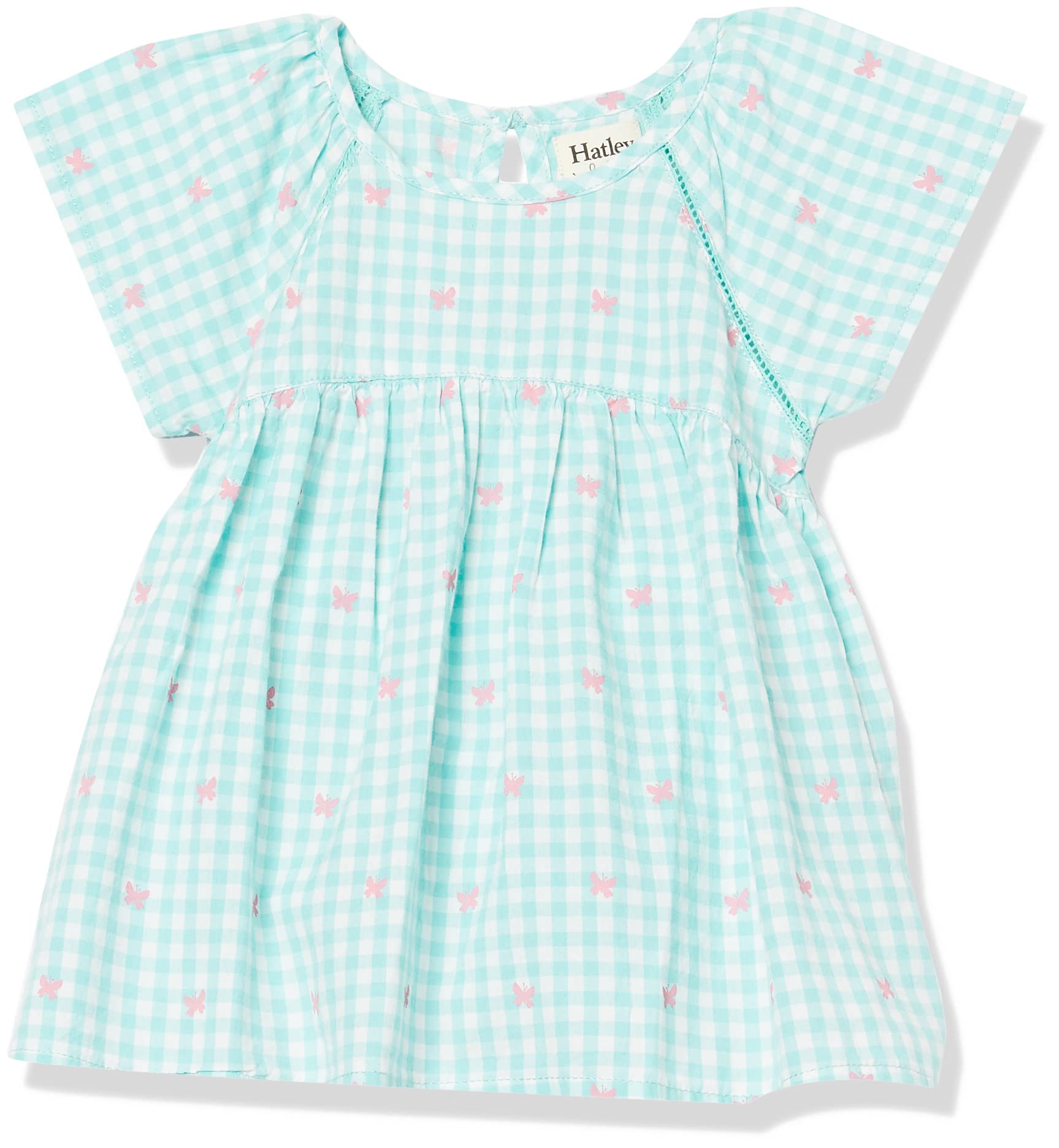 Hatley Baby Girl's Woven Dress, Butterfly Gingham, 6-9 Months