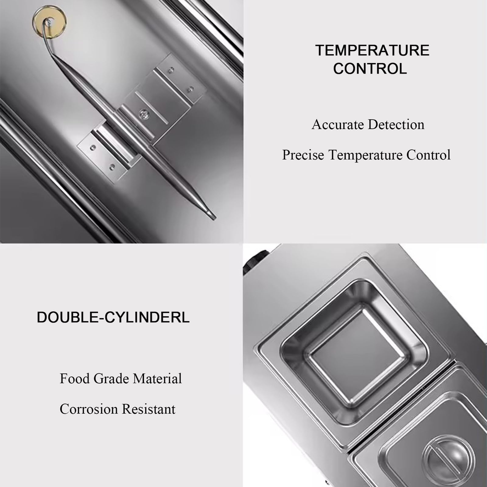 Tempéreuse à Chocolat Commerciale 1000W,Température Réglable 30-85 ℃,Pot Fusion Chocolat Marmite Commercial INOX,Chocolat Dispositif TempéRage,220V