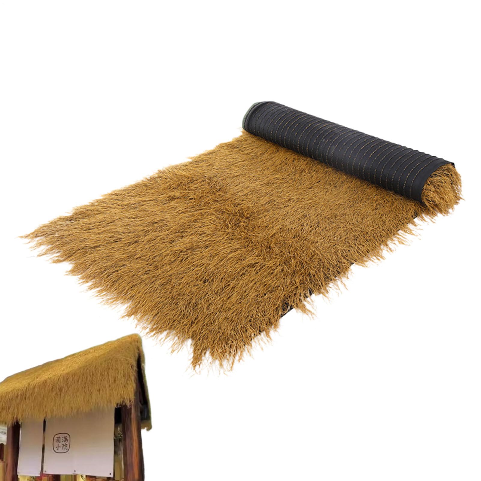 di paglia sintetica – Rotolo di paglia cieca di, decorazione | di tetti di paglia, patio in stile country, bar fattoria | accessorio affidabile per vicina alla spiaggia, prato, giardino