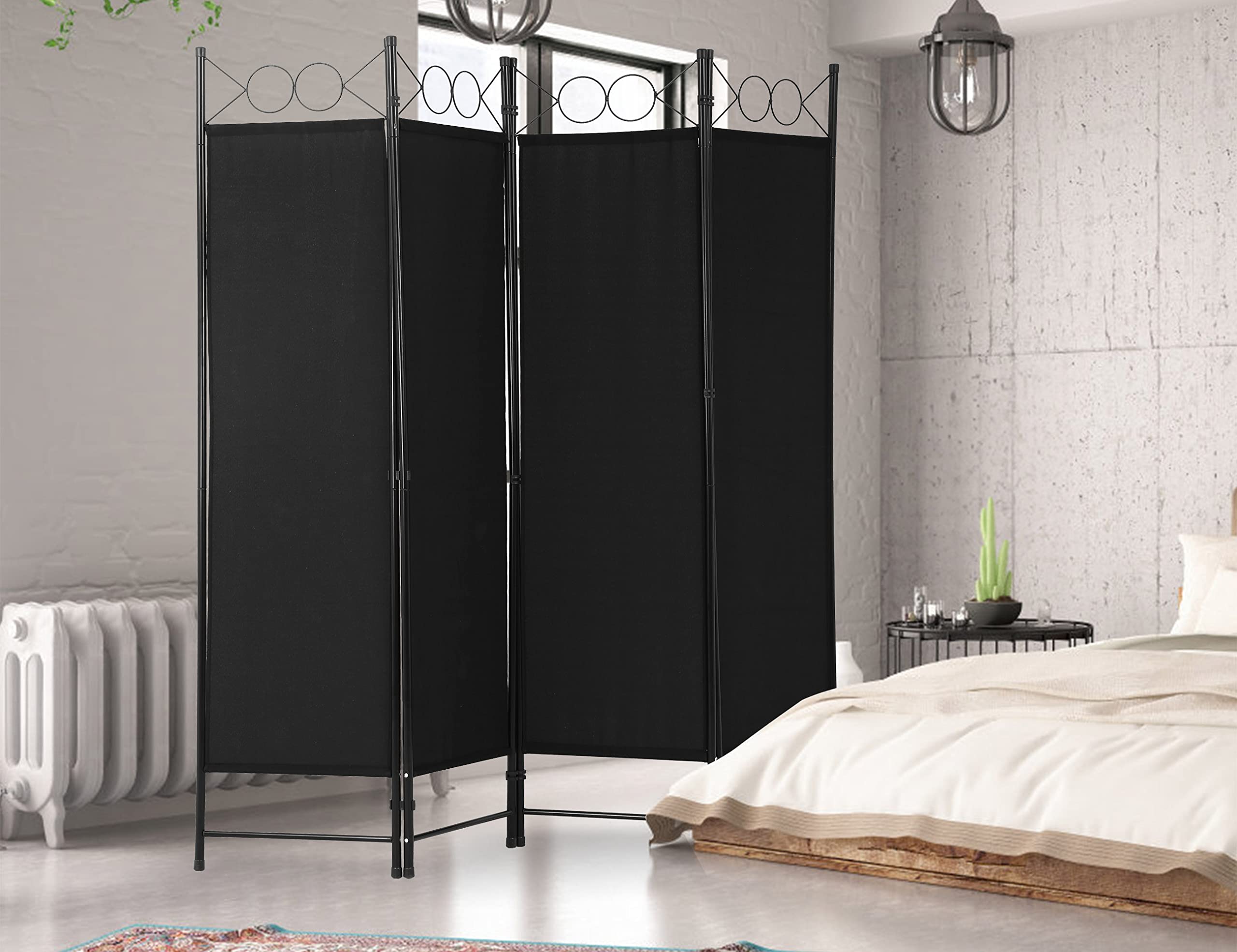 Buy Room Divider, 4 Panel Fabric Room Partitions and Dividers with