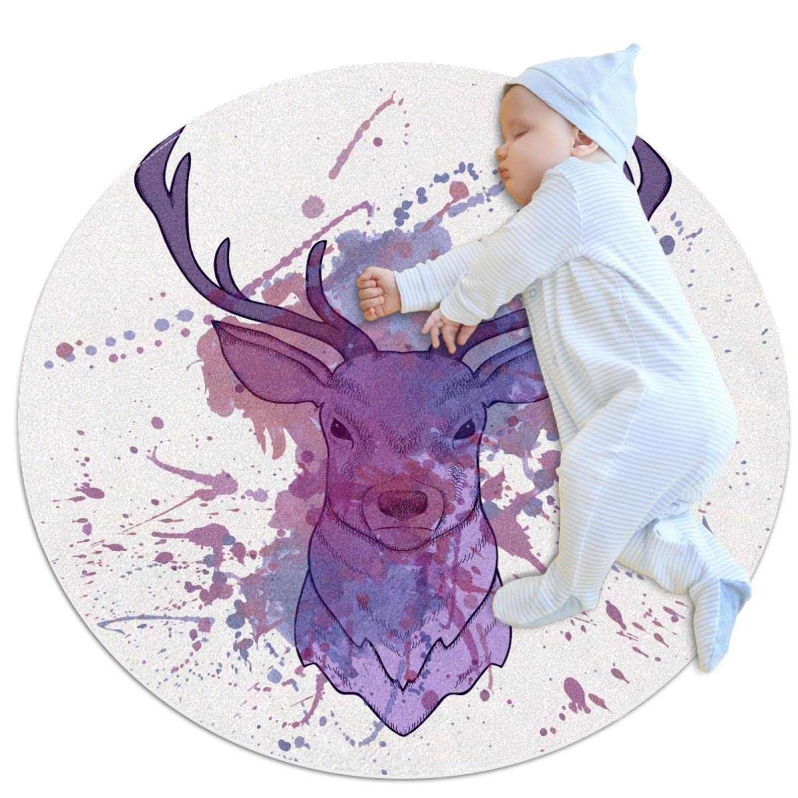 Tapis élan de cerf JDEZ pour sol froid : isolez votre chambre et salon avec style