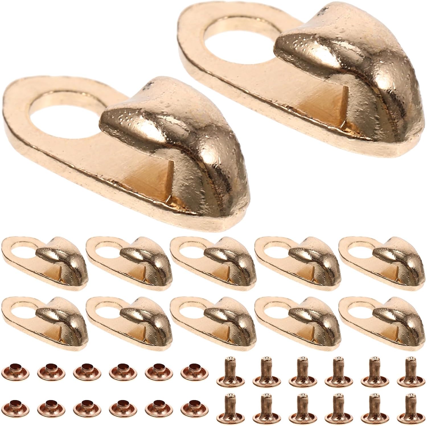 20pcs Alloy Shoe Lace Locking Clips for Boots Lightweight Metal Buckles Replacement Fasteners Outdoor Adventures Mountaineering Shoe Repair Accessories