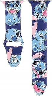 سوار معصم سيليكون مطبوع لساعة ابل 44 ملم - 42 لسلسلة ساعات 5 - 4 - 3 - SE - 6 - ازرق للكبار من الجنسين