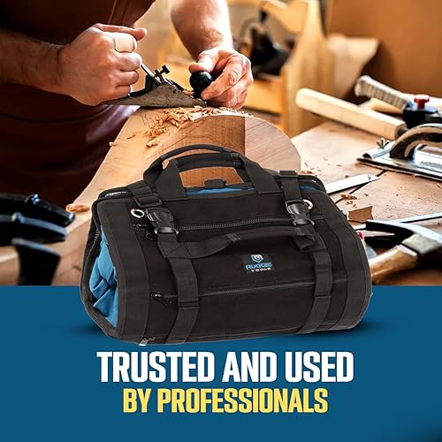 Miniatura 7 de Rugged Tools Titan23-XL - Rollo de herramientas - Rollo de llaves y organizador - Bolsa de herramientas de lona y bolsa de herramientas para