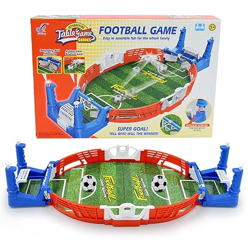 Weigudoc Mini Juego de Fútbol 6 Bolas de Fútbol Juguetes de Mesa para Dos Juegos de Mesa de Fútbol Copa del Mundo Favor de Fiesta Juguetes Educativos Interactivos para Niños y Adultos (Red)
