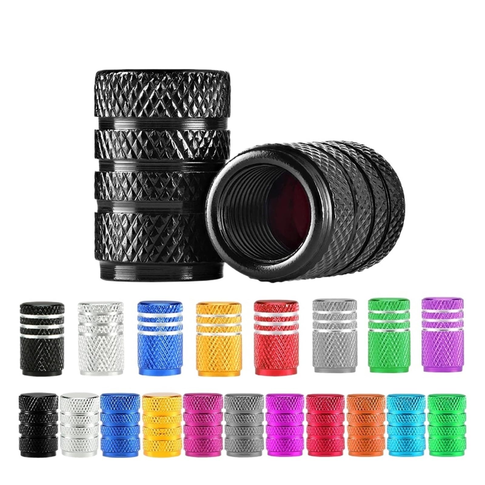 4Pcs/Set Tire Stem Valve Caps Aluminium Car Dustproof Caps Tire Wheel Stem Air Valve Caps(C0650-Gold)