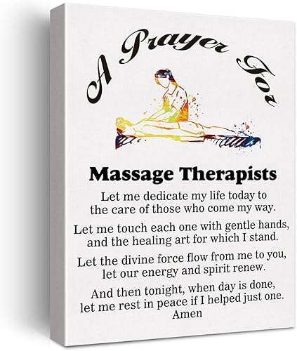 LEXSIVO Lienzo de oración de un masajista para el hogar, decoración de pared para el hogar, masajista, regalo, pintura de 11.5 x 15 pulgadas, póster