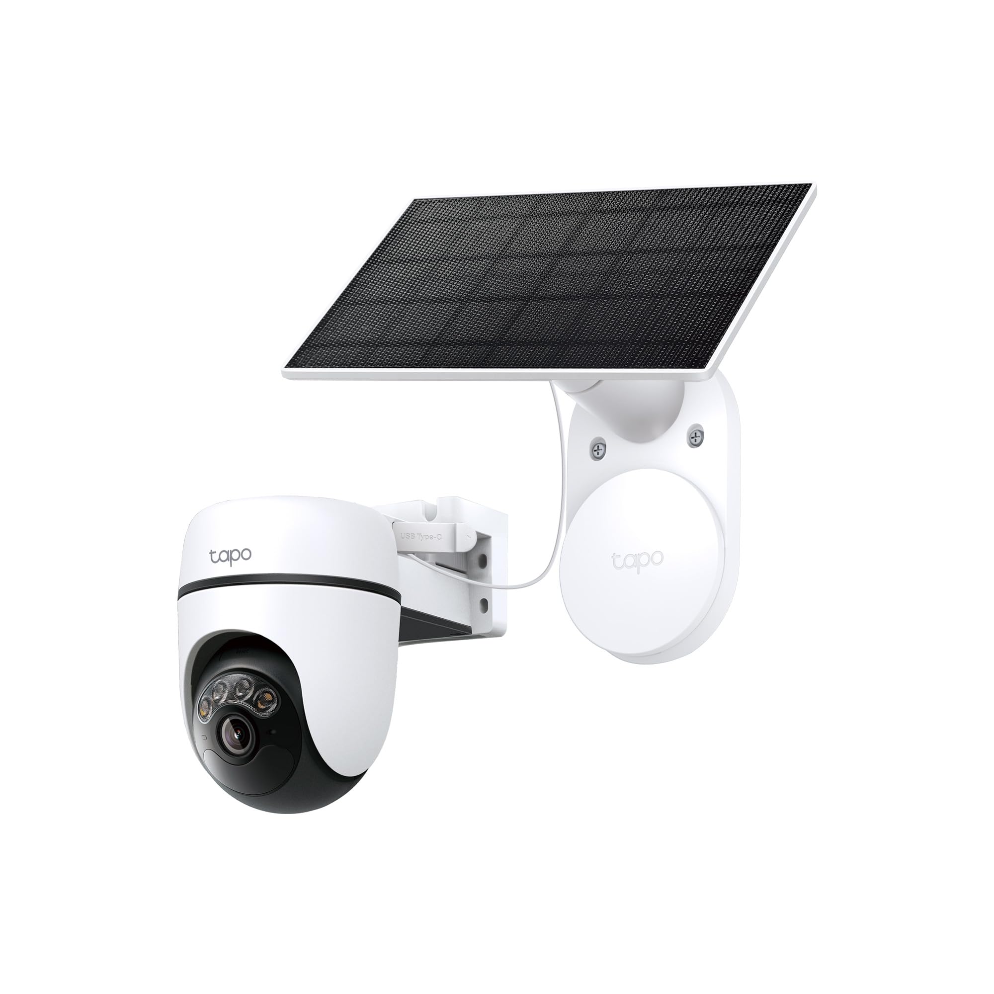Tapo C630 Kit - Cámara vigilancia WiFi Exterior 360°, 3K, Solar | Detección de Movimiento. Con Panel Solar. Visión Nocturna. Alarma Luz y Sonido. App Tapo.
