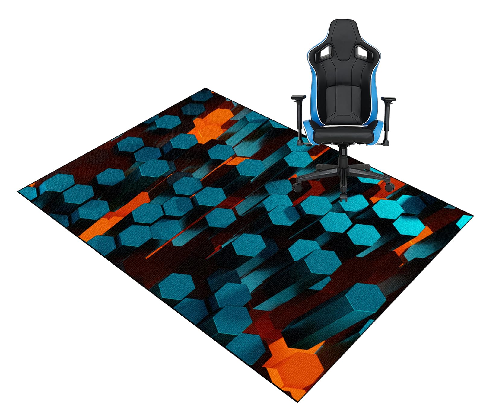 Gaming Chair Mat for Carpeted & Hardwood Floor Carpet Protectors Chair Mat 110 x 150 cm Heavy Duty Anti-Slip Office Chair Mat Extra Large Door Mats For Home And Office Computer Desk Chair Mat