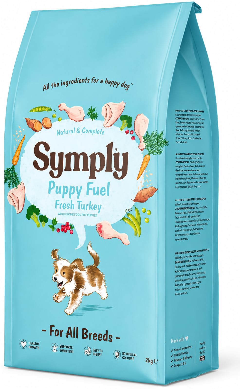 Symply Puppy Fuel Fresh Turkey with Sweet Potato and Oats 2kg