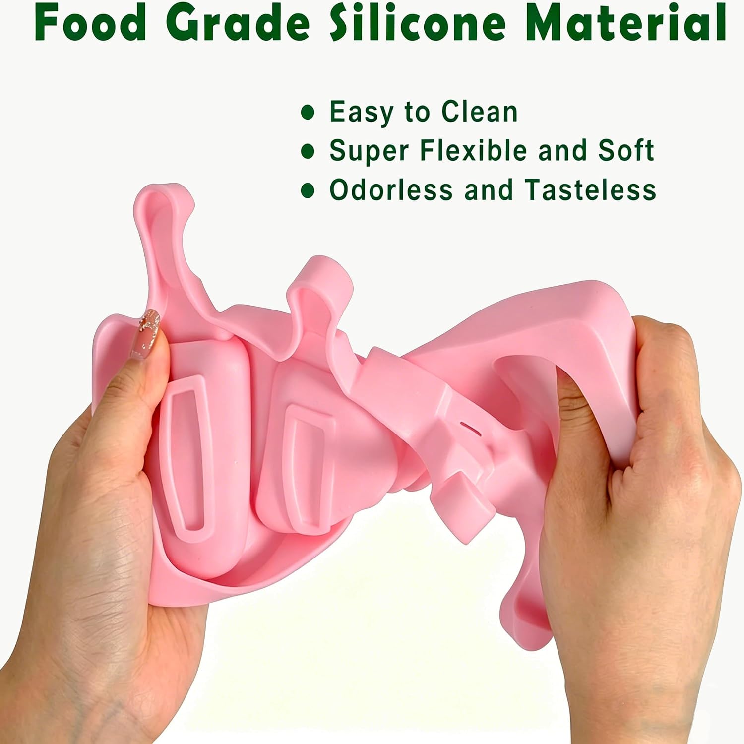 2pcs Large Silicone Popsicle Molds Set,4 Cavities Cake Pop Molds,Oval Ice Cream Bar Mold Ice Pop Cakesicle Molds Silicone with 100 Wooden Sticks