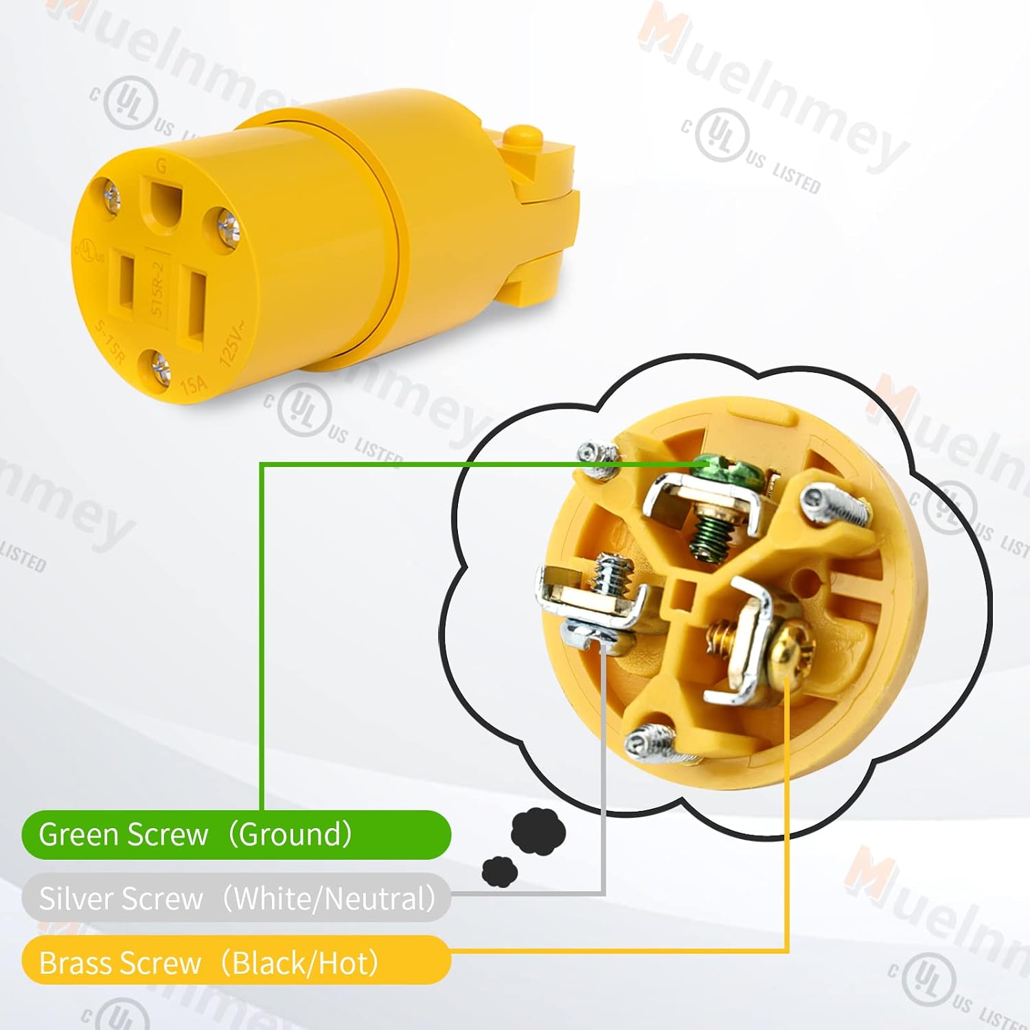 10 Pcs Extension end Cords Replacement Connector+1Pcs Extension end Cords Replacement Connector