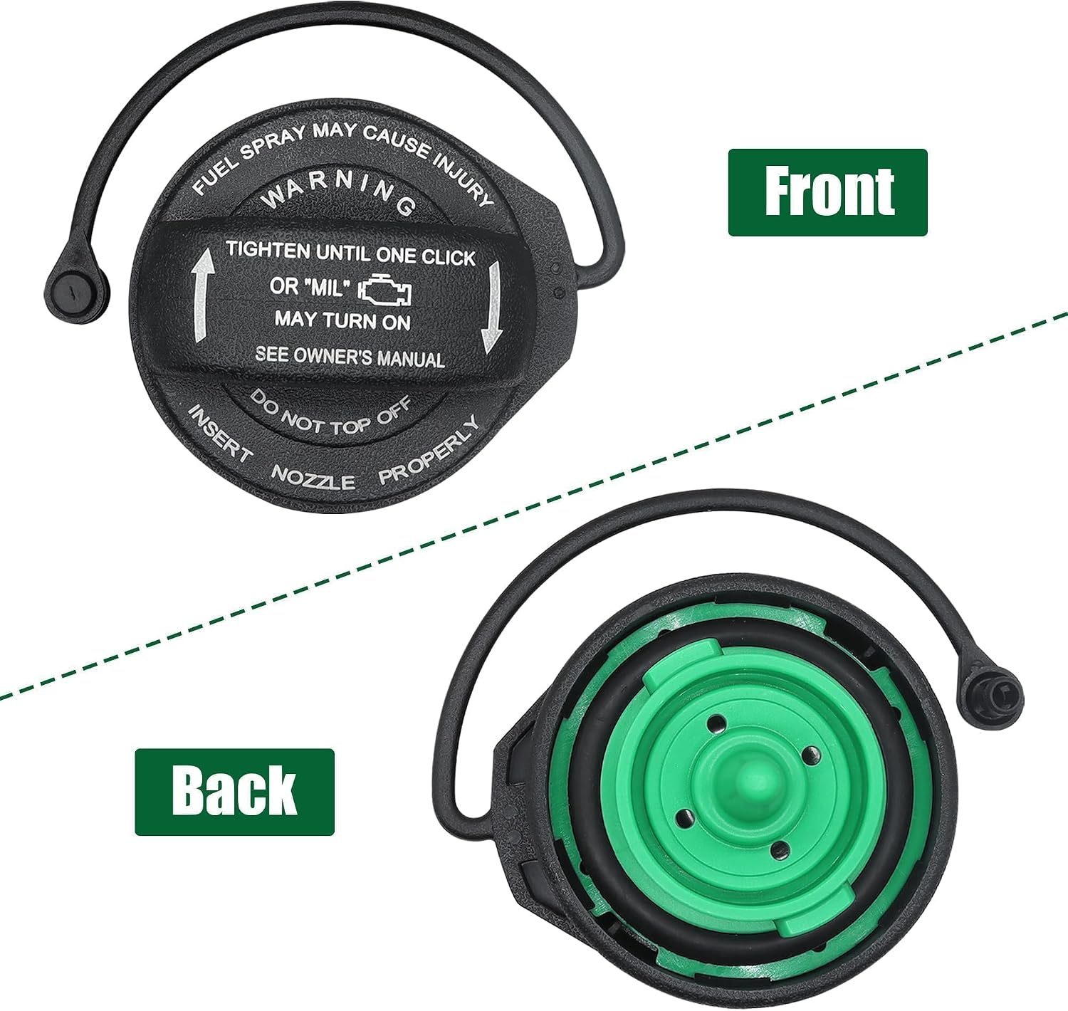 Gas Cap/Fuel Cap Compatible with Porsche Cayenne Base Sport & GTS & Turbo S & Platinum Edition 2011-2018 for Porsche Cayenne Gas Cap Tether Replace # 95820124131 Fuel Tank Filler Cap