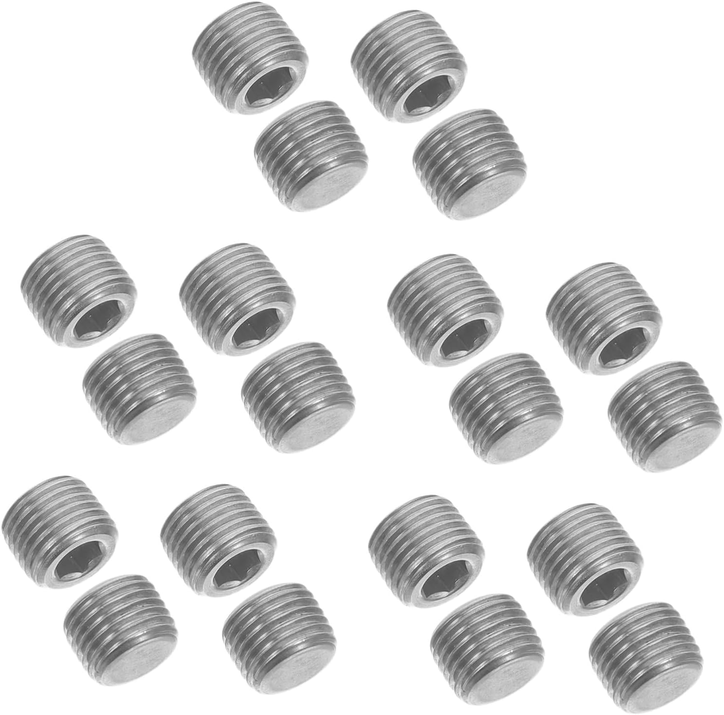 PRETYZOOM 20pcs /4 Inch Stainless Steel Hexagonal Socket Pipe Plug for Oil Sealing with Internal Thread, Lightweight and Reliable Sealing, Easy Installation for Repair and Plumbing