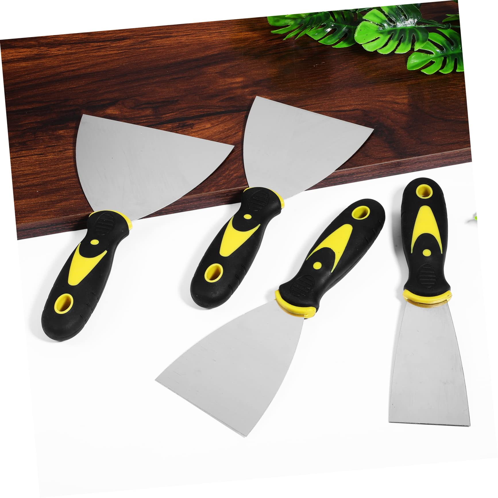 NUOBESTY 8 Stück Edelstahl Spachtelset Mit Griff Flexibler Malerspachtel Für Trockenbau Farb Und Kittentfernung Wandspatel Für Glatte Oberflächen Handwerker Werkzeug