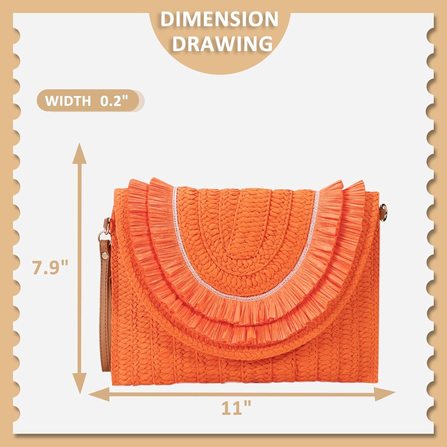 Crossbody Bags for Women, Straw Clutch Purses, Bohemian Handmade Woven Envelope Package, Tassel Handbags for Women | Bohemian, Handmade, Woven, Tassel