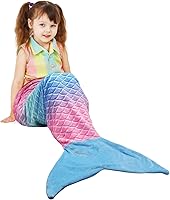 Vista 15 de Catalonia Manta de cola de sirena para niños, manta de franela súper suave para dormir para niñas de 3 a 14 años, regalo de cumpleaños para hija