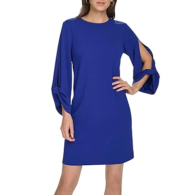 Calvin Klein Scuba Crepe Keyhole Sleeve Women