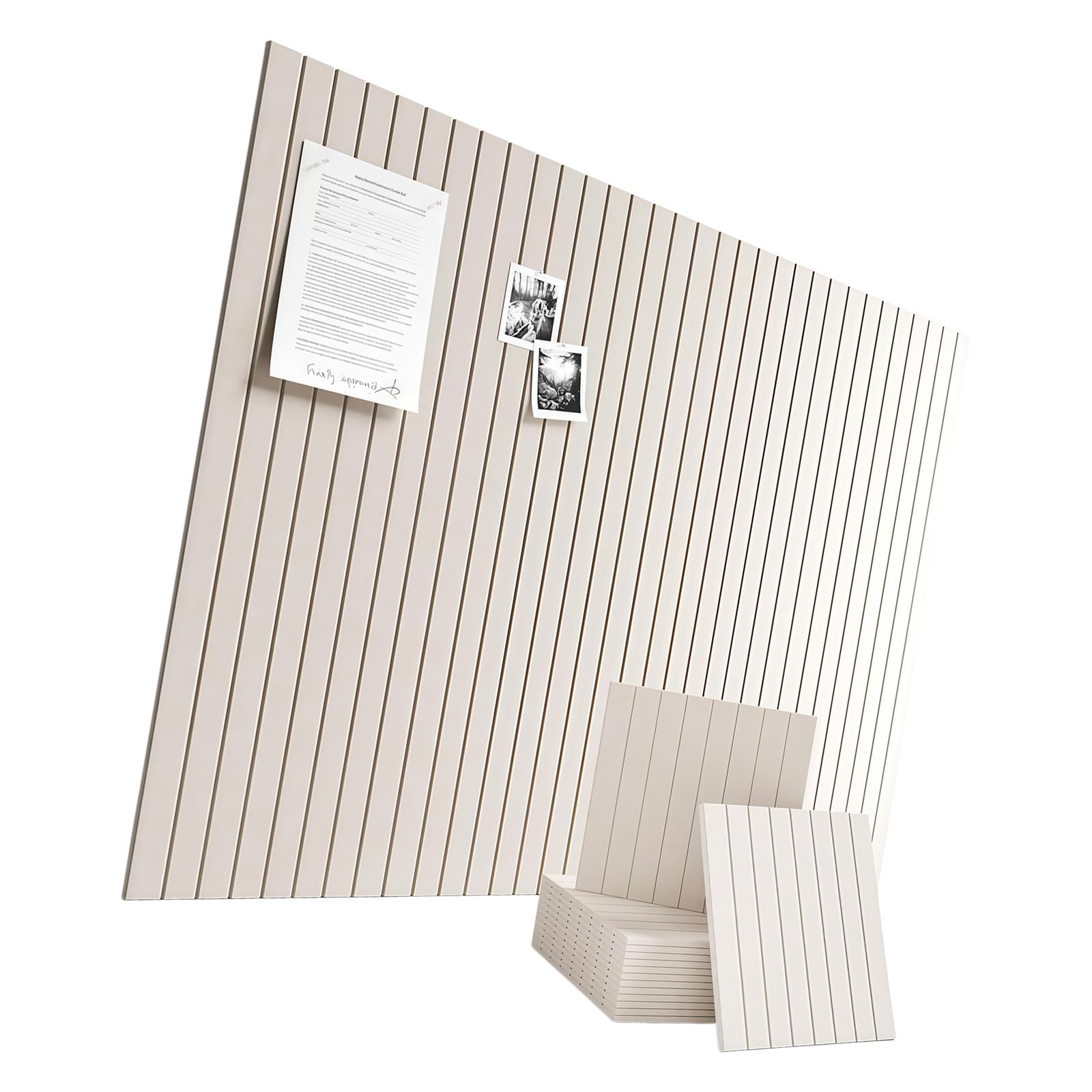 HGENAHGTF Felt Bulletin Board Cork Board Alternative Push Pin Boards Cork Boards Felt Wall Tiles with Slats Wall Paneling Offices Alternative