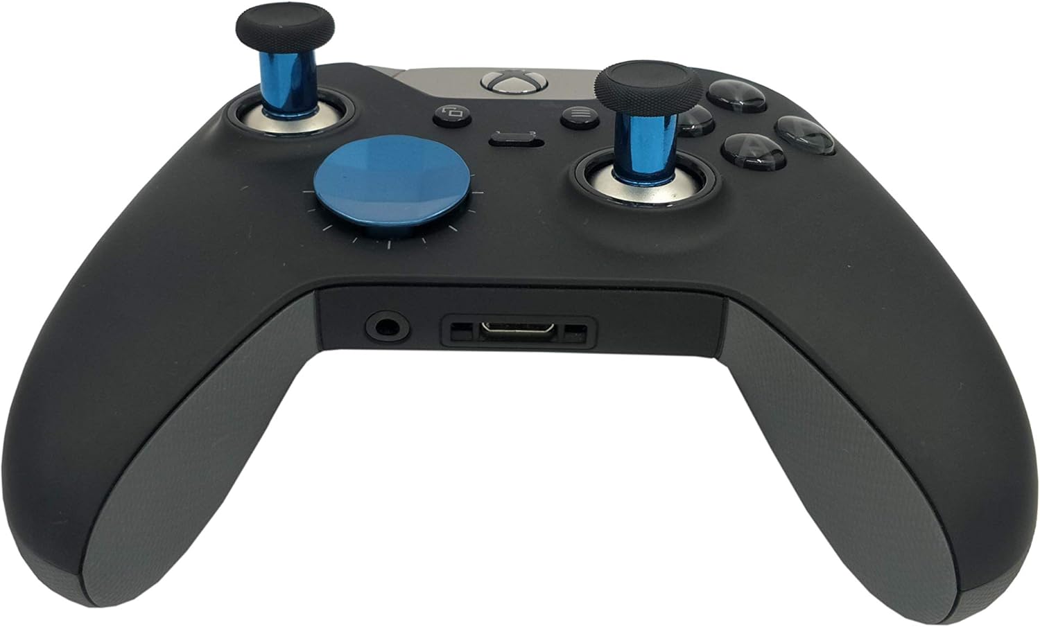 14 in 1 Metal Blue Replacement Thumbsticks,Bases, D-Pads and Paddles with Open Tools for Xbox One Elite Controller