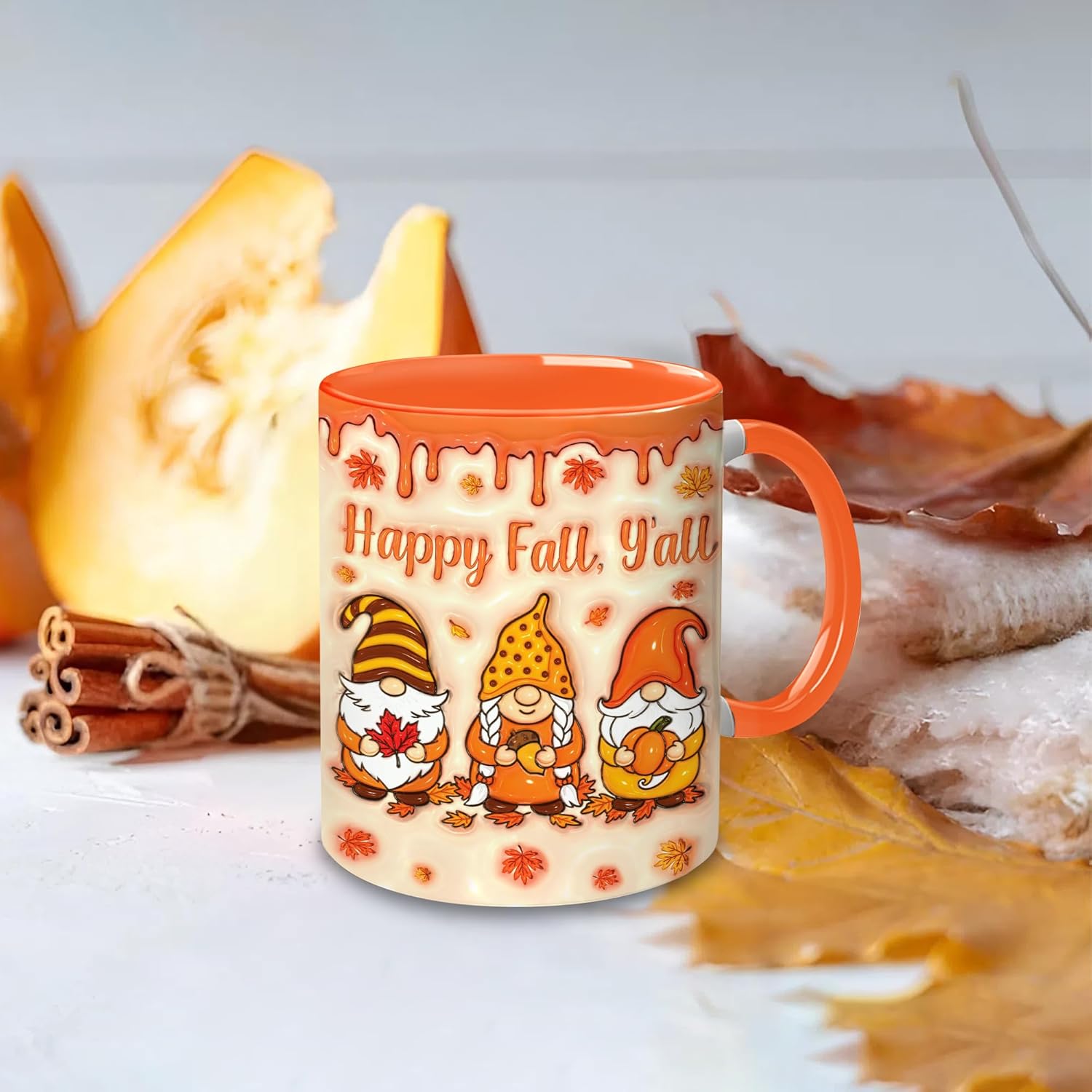 Hyturtle Fall Gnome Coffee Mug 11oz – Autumn Mug With Maple Leaf Keychain – Gnome Gifts For Women, Fall Cups, Cute Autumn Coffee Mug For Thanksgiving & Farmhouse Decor - Image 7
