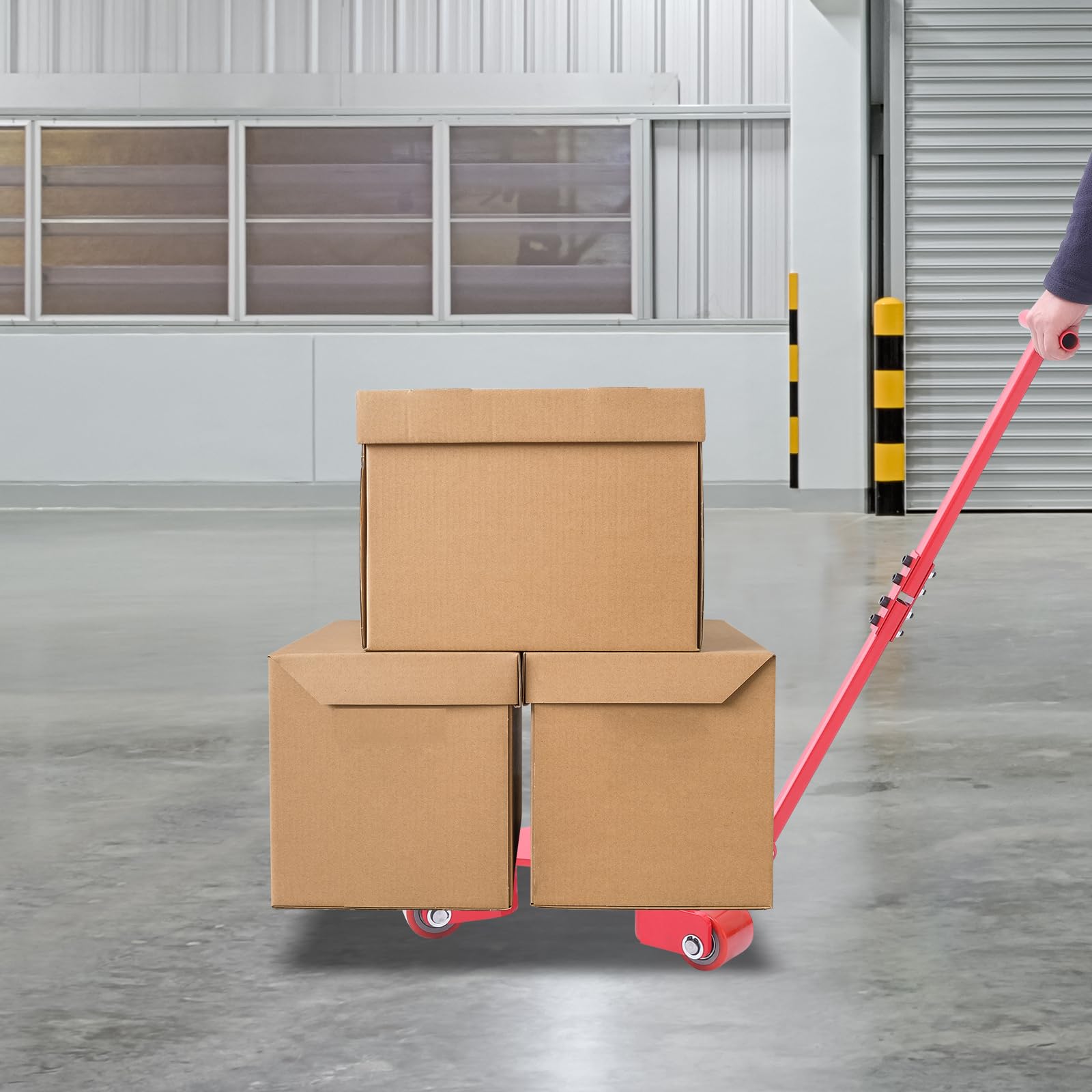 Machinery Mover with 360 Degree Rotating Roller,2T with Handle Industrial Machinery Skate Dolly, Machinery Mover for Warehouse and Workshop