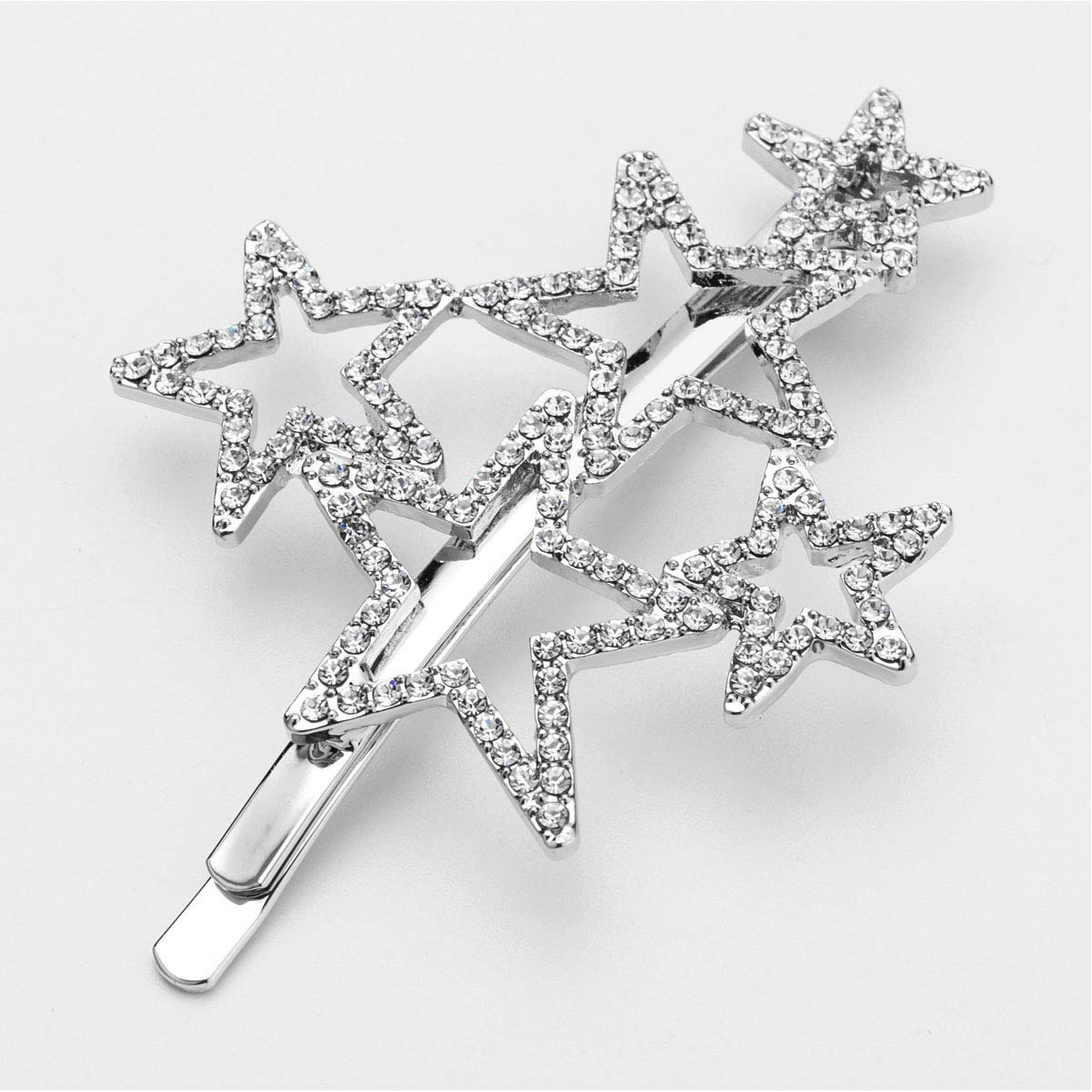 Amazon.com : 2Pcs Woman Silver Star Shape Shining Rhinestone  display picture 3