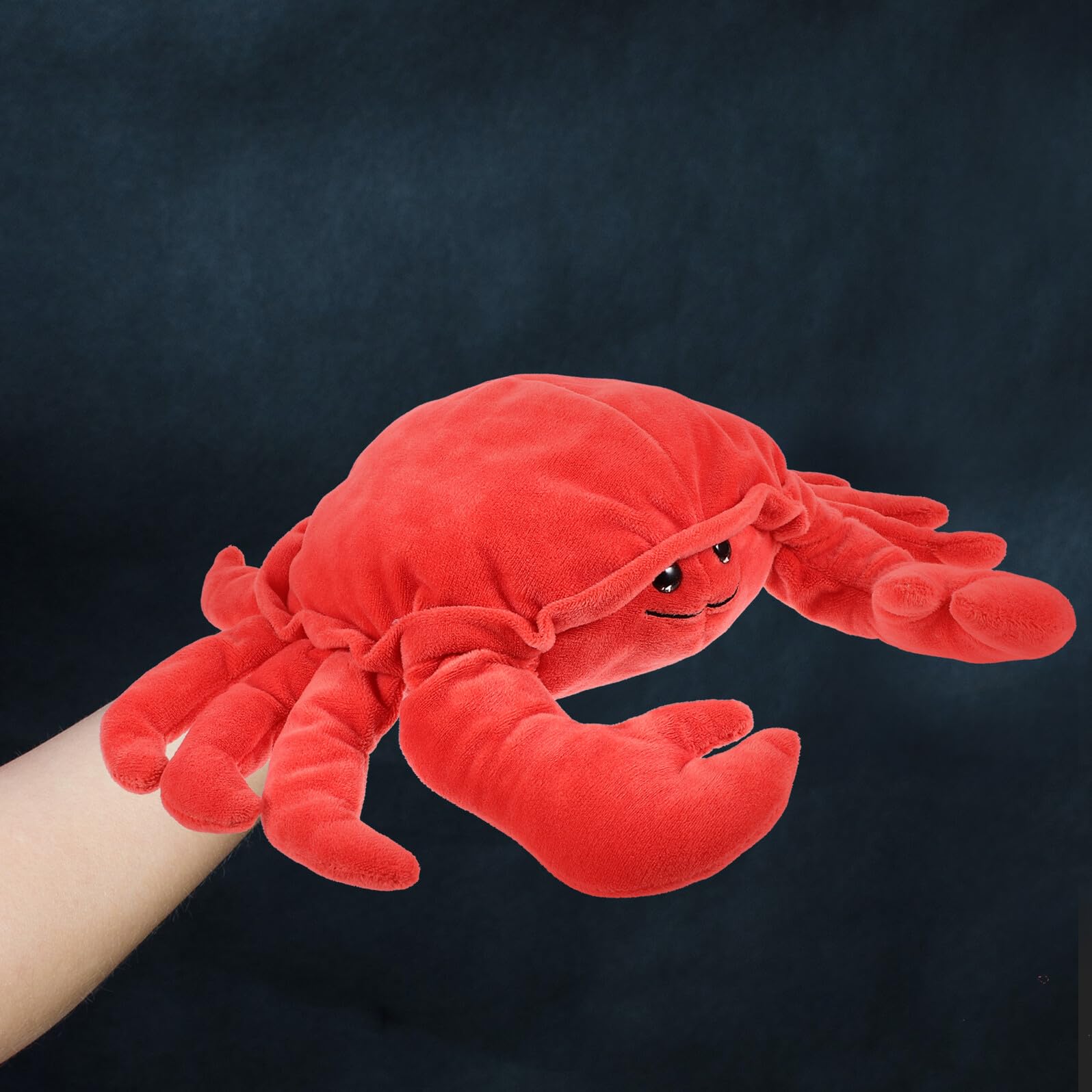 Marioneta de Mano Cangrejo Rojo de PP Algodón, Muñeco Cute | Peluche Interactivo para Contar Historias y Dormir, Fácil de Limpiar, para Bebés y Adultos