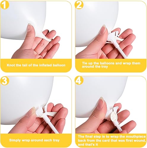 Miniatura 3 de 100 palos para globos, palos de globos de plástico de 16 pulgadas, soportes para globos con tazas para aniversarios, bodas, cumpleaños, decoraciones