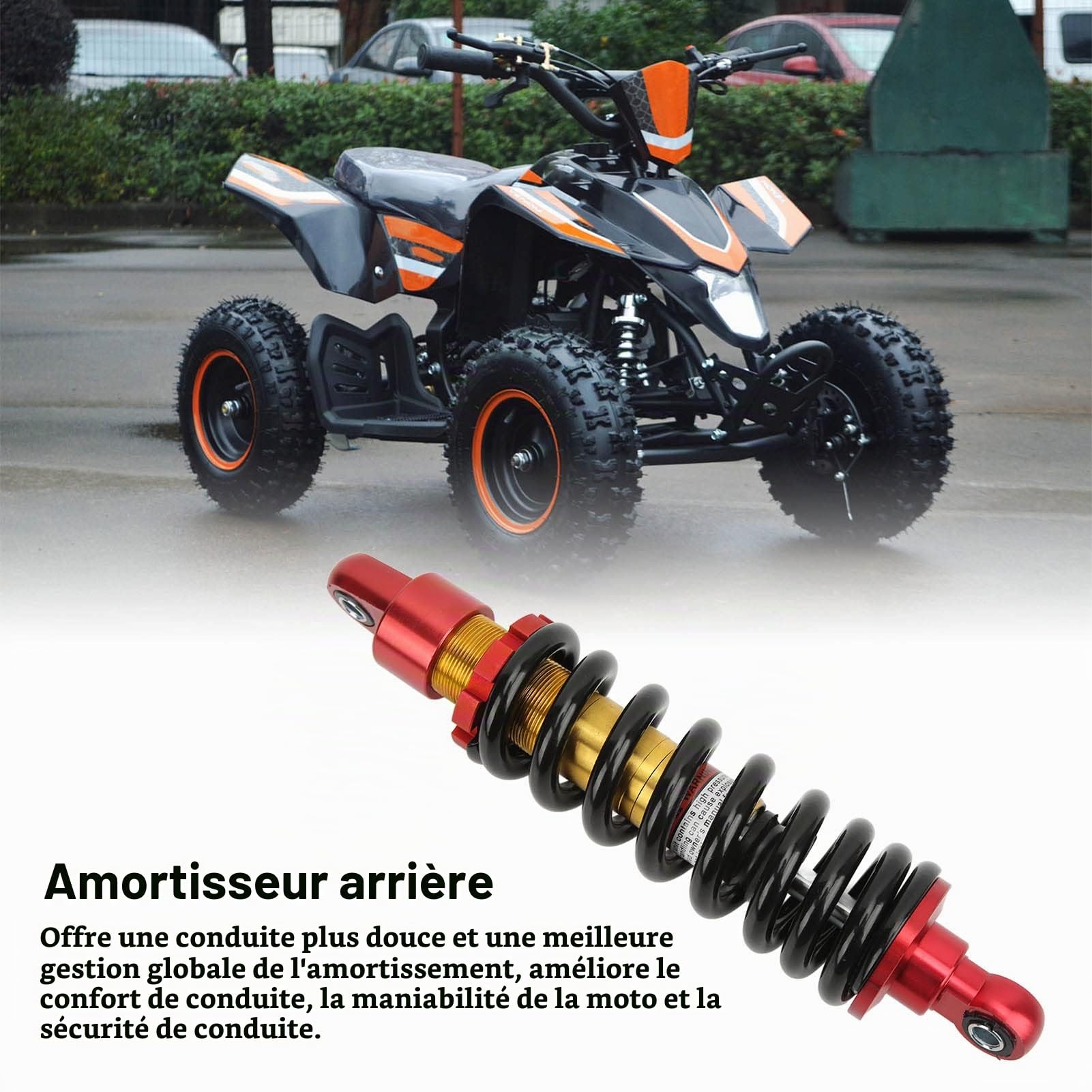 Amortisseur Moto 295mm Amortisseur Suspension Arrière Moto Pour Dirt Pit Bike ATV QUAD Go Kart