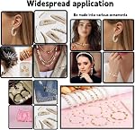 1860 Pcs Beads Bracelet Making Kit, Multi-Sizes White Pearl Beads, Multi-Shape Pearls And Gold Spacer Bead, Assorted Bead,For Adults Charms,For Bracelets String
