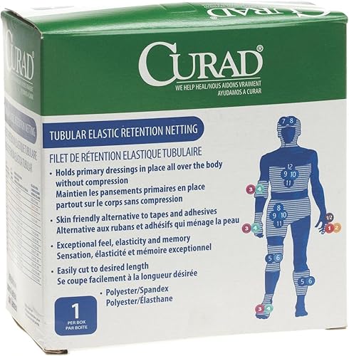 Miniatura 2 de Medline Red de apósito elástica tubular, elástica, tamaño 3, 9 pulgadas x 25 yardas