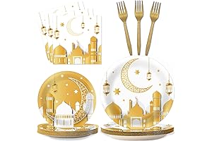 Ramadan Mubarak Disposable Party Plates