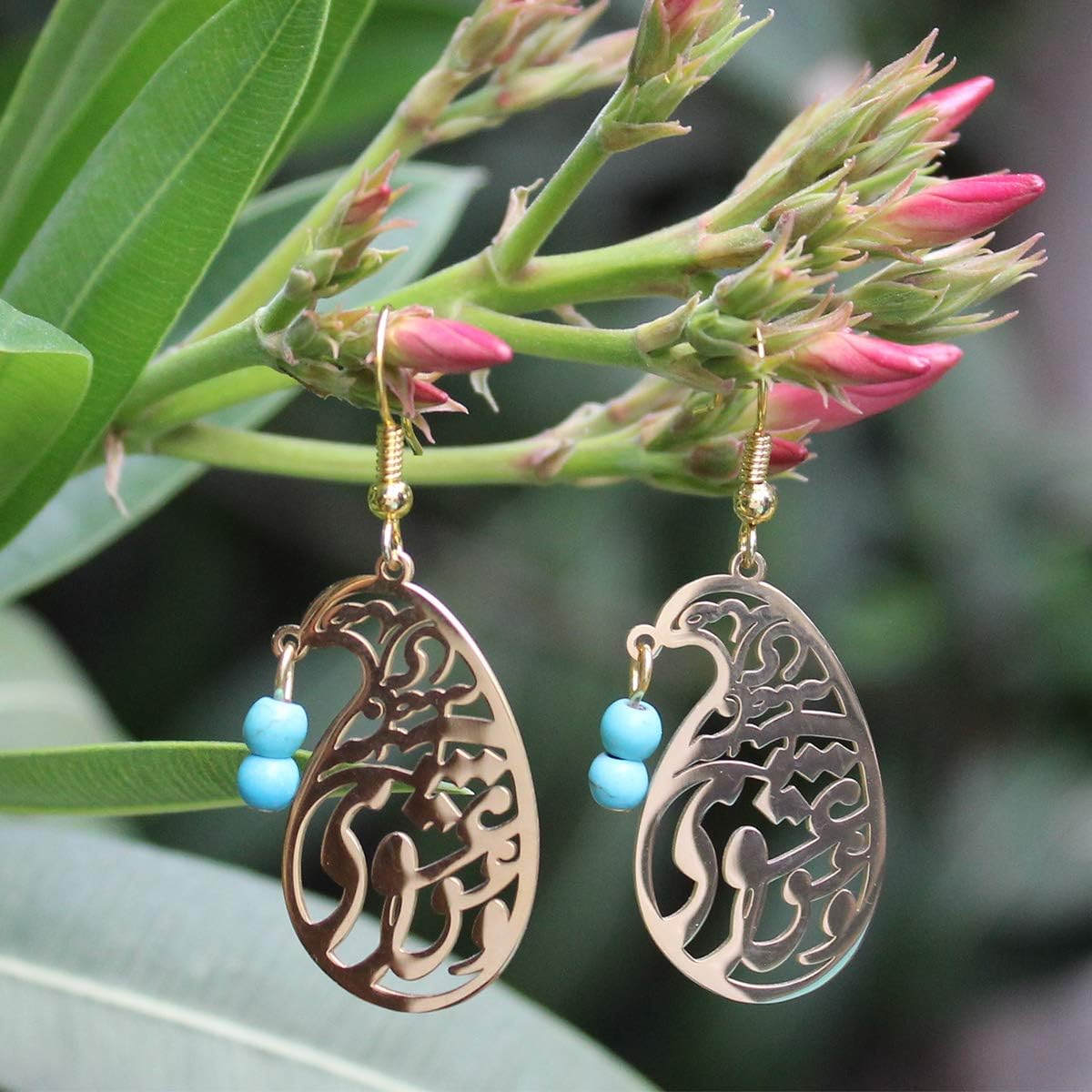 Persian Parsi Calligraphy Earring Love Poem Farsi Earrings Persian Gift