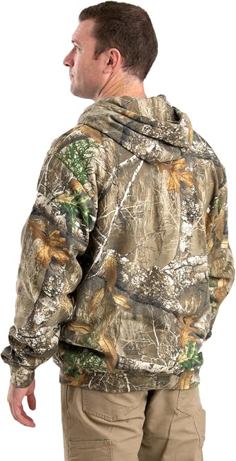 Berne Men's Heritage Thermal-Lined Full-Zip Hooded Sweatshirt, 4XL, Regular, Realtree Edge