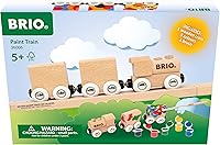 BRIO 36006 Paint Train - Wooden DIY Customizable Toy Train with Paints & Brush for Kids 5+