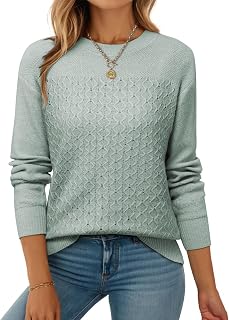 Sweaters for Women Trendy 2025 Crewneck Long Sleeve Lightweight Knit Pullover Tops Fall Fashion Outfits