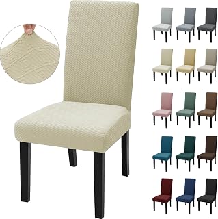 fundas sillas comedor elasticas beige