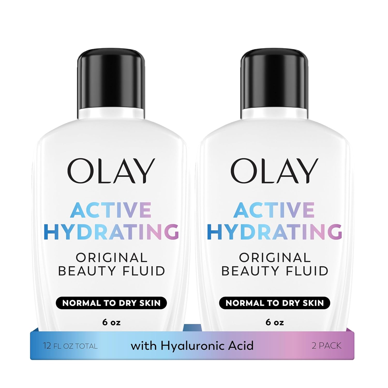 Olay Face Moisturizer, Active Hydrating Beauty Moisturizing Lotion, 6 fl oz (Pack of 2)