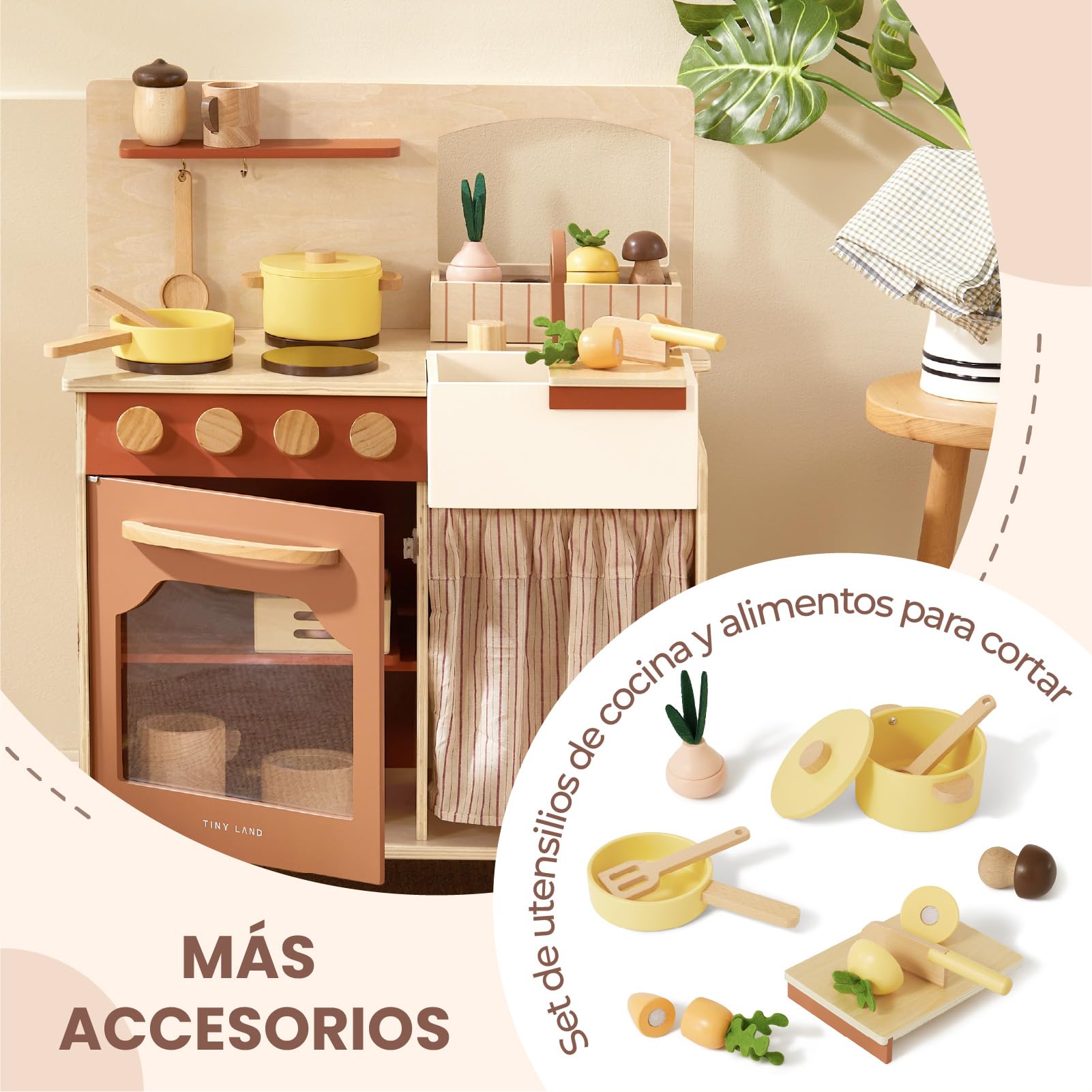 Tiny Land Cocina Madera De Juguete Cosina De Juguete Para Niña