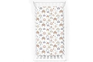 HNHUAMING Rainbow Crib Sheet Set: Sweet Dreams for Your Little Cherub