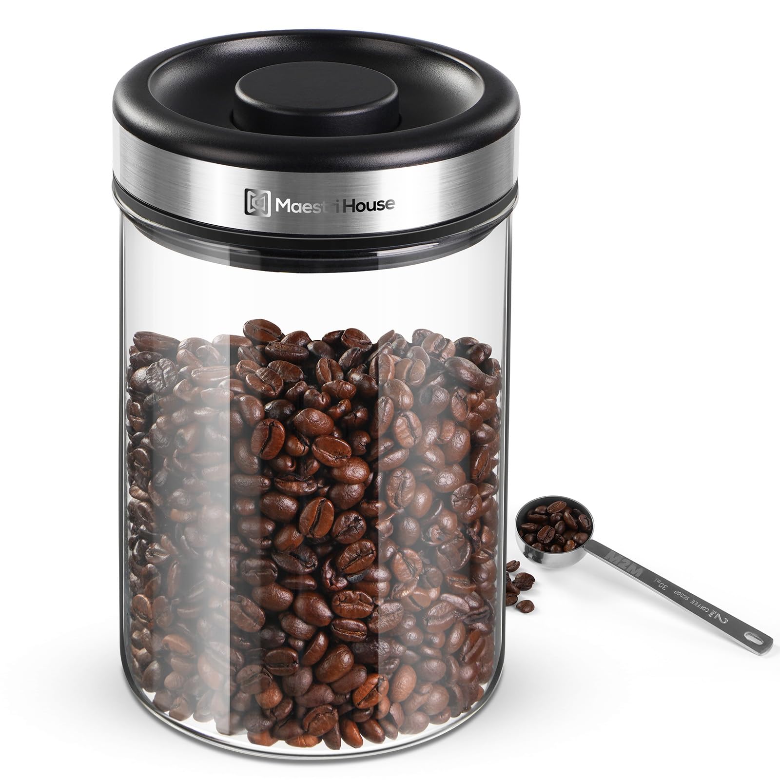 Amazon.com: Maestri House Vacuum Coffee Canister with Spoon