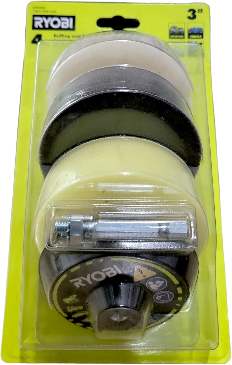 4 PC. 3" Buffing and Polishing Drill Attachment Set