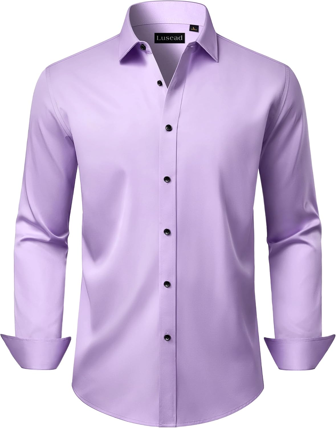 Men's Dress Shirts Long Sleeve Stretch Wrinkle Free Wedding Formal Business Button Down Shirt
