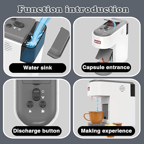 Miniatura 4 de Juguetes Barista Cafetera. Juego de cocina de juguete para niños con piezas móviles, accesorios de cocina, juego de café para niñas y niños de 3, 4